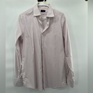 Proper Cloth Robert Moriarty cotton long sleeve dress shirt blue red size 16.5